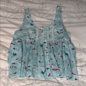 Free People Ruffle Tank